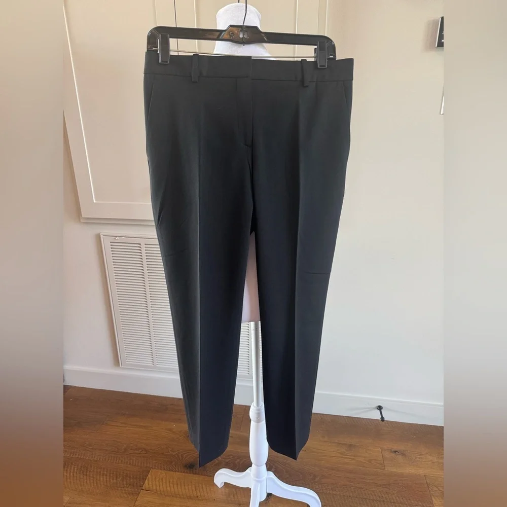 NWT Theory Treeca 2 Good Wool Classic Suit Cropped Tailored Black Pant 6 Medium - Picture 6 of 10